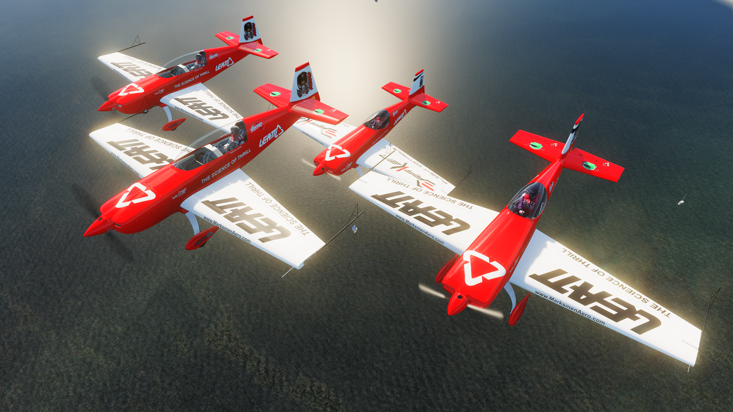 Virtual aerobatic formation